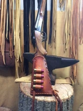 LEATHER GUN STOCK COVER/SHELL HOLDER Winchester Marlin Rossi Stoeger Henry