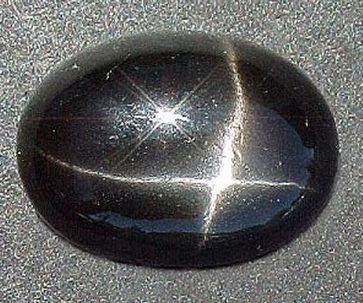8x6 8mm x 6mm Oval Black Star Diopside Cab Cabochon Gem Stone