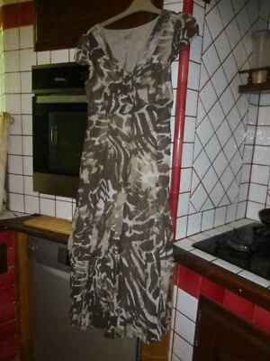 SUPERBE ROBE NEUF MARRON PER UNA 38 CROISIER/FETE/MARIAGE - Photo 1/4