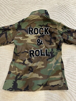 Sojara Camo Military Jacket Rock Roll Button Front Women's Size