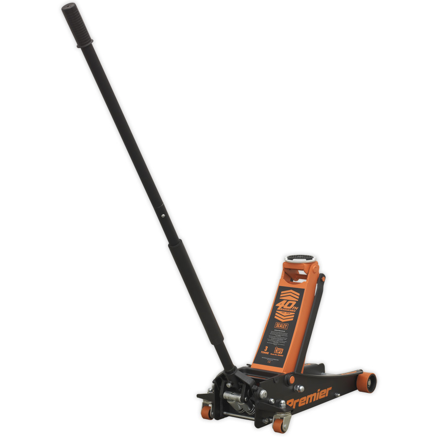 Sealey 3040AO Trolley Jack 3tonne Rocket Lift Orange