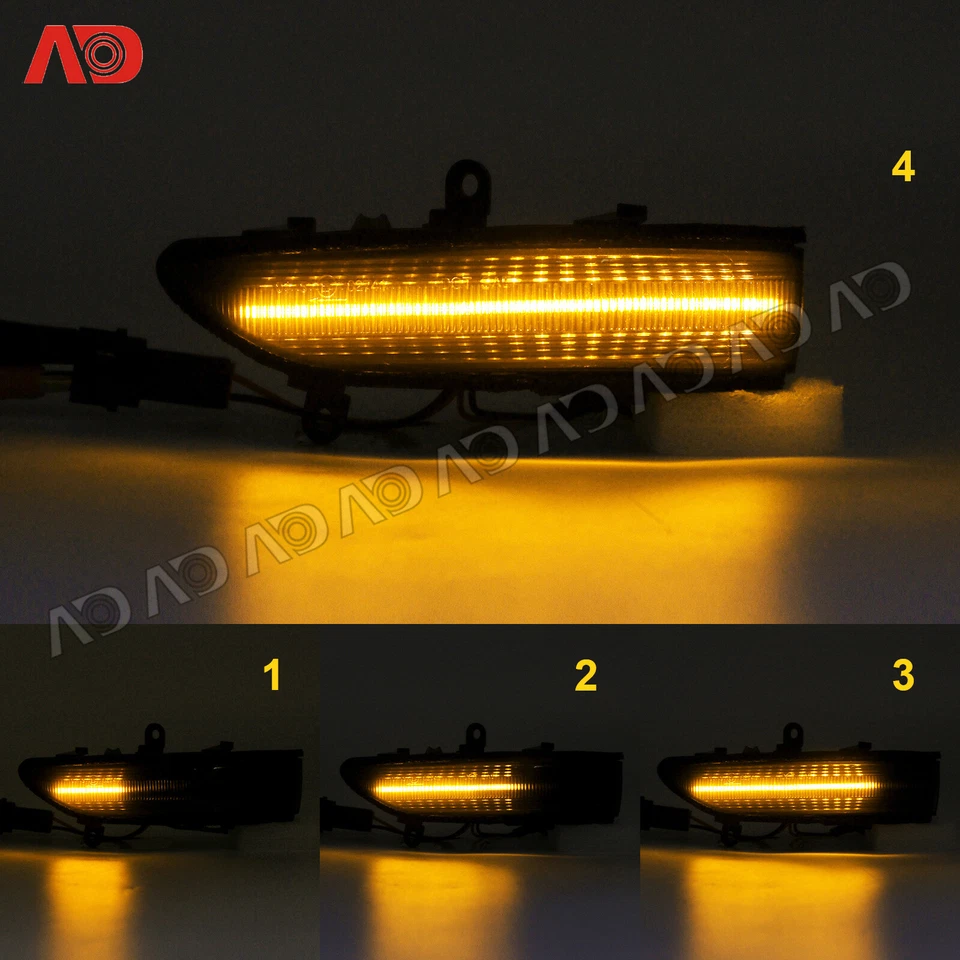 For 08-14 Subaru Impreza WRX STI Dynamic Smoked LED Side Mirror Indicator Light - Image 2 of 4