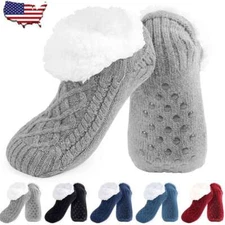 Women Slippers Socks with Gripper Winter Non Slip Thick Fuzzy Warm Socks Indoor