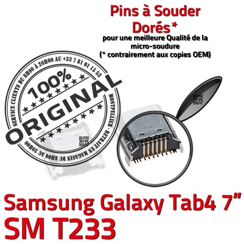 ORIGINAL Samsung Galaxy TAB 4 SM T233 Connecteur de charge à souder Micro USB - Photo 5/5