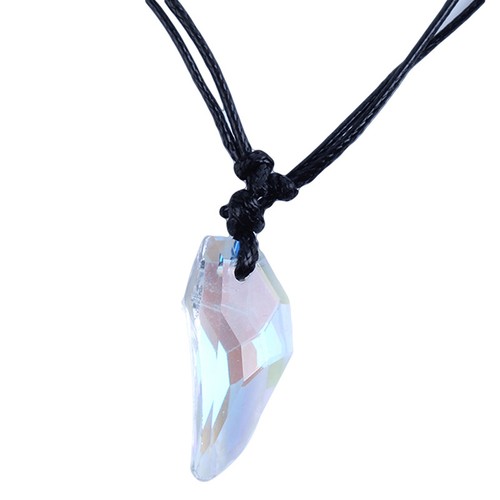 Adjustable Necklace Crystal Spike Glass Stone Pendant Chain Tone Long Trinket R - Picture 11 of 16