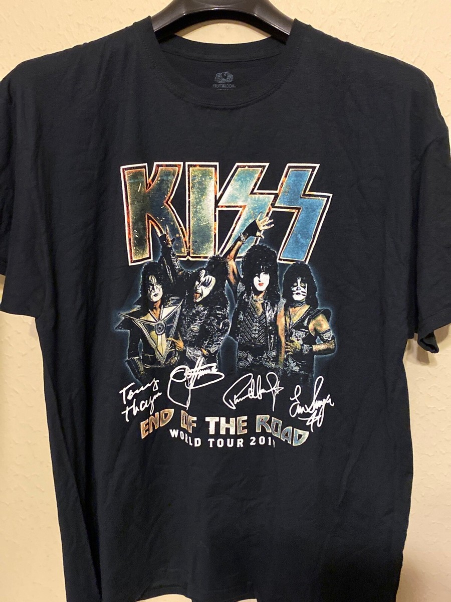Kiss End Of The Road Bootleg T Shirt Sz L Double Sided | eBay