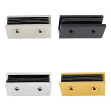 180 Degree Brass Glass to Glass Shower Door Clamp for 5/16" & 1/2" Thick Glass