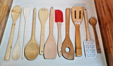 Lot of 11 Wooden Kitchen Utensils