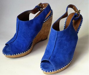 royal blue platform sandals
