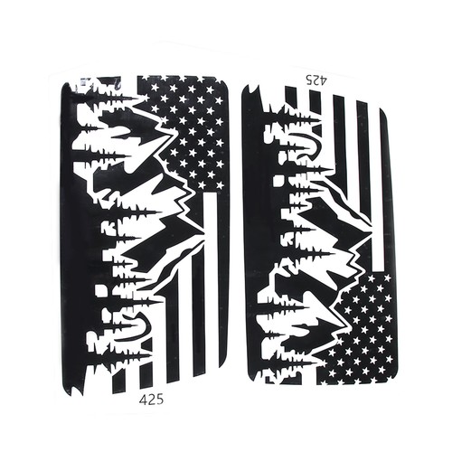 USA Flag Mountain Graphic Rear Side Window Sticker Vinyl For Hummer H3 2005-2009 - Picture 4 of 12
