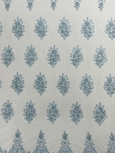 Classic Beaded Damask Lace, by The Yard. - Picture 5 of 50