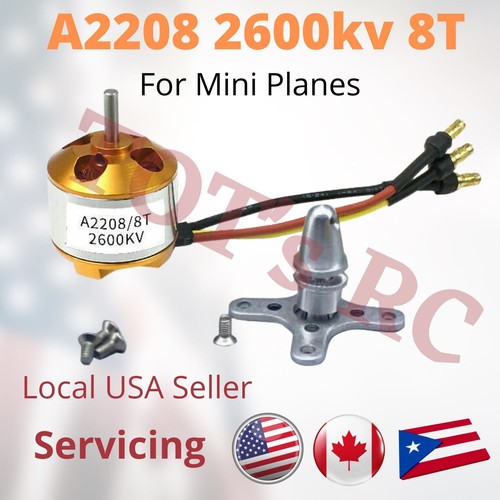 A2208 1100kv 1400kv 1800kv 2600kv Outrunner Brushless Motor Airplane drone FPV - Picture 11 of 13