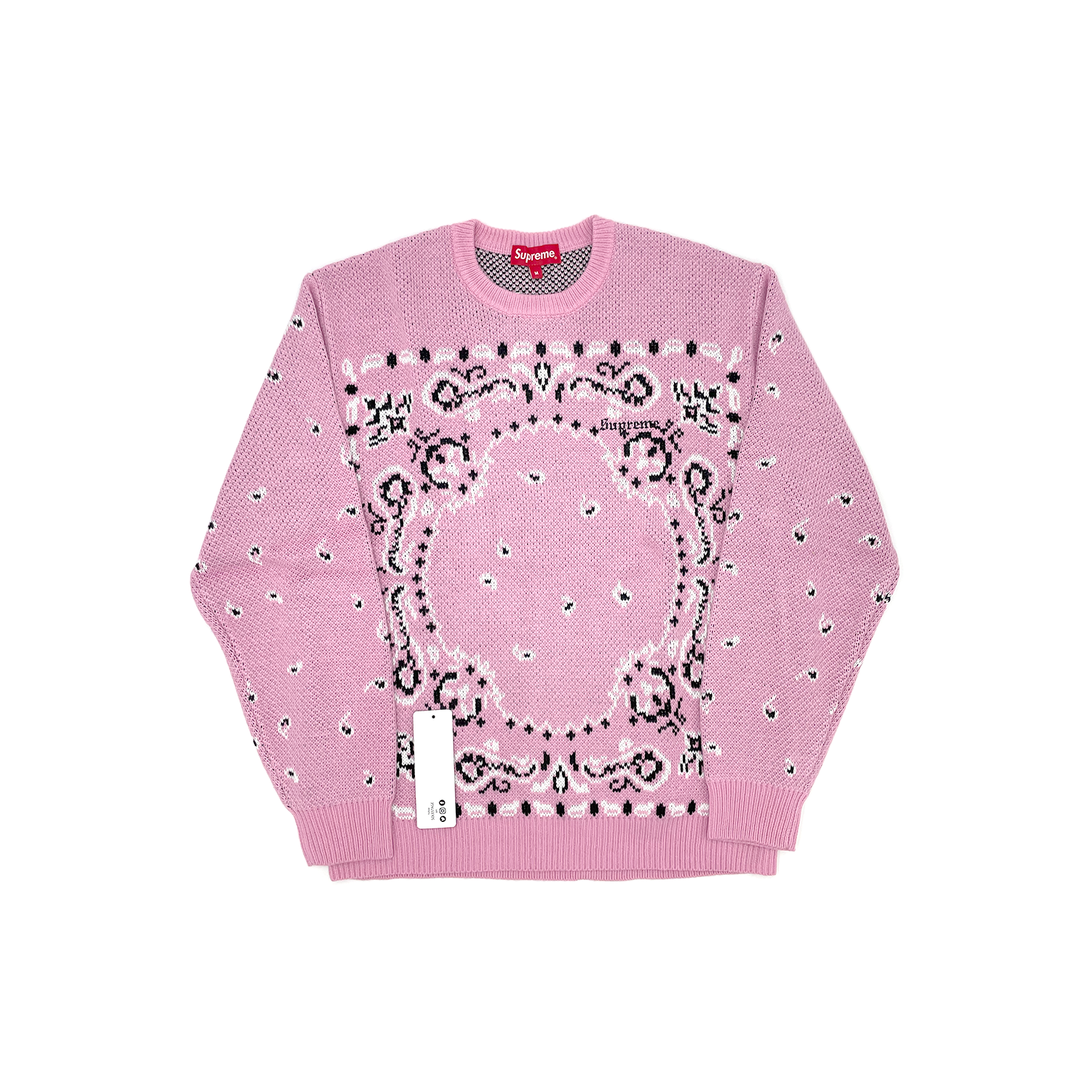 Binnen Kauwgom Definitief Supreme Bandana Sweater Light Pink (SS18SK7) Men's Size L | eBay
