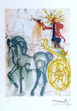 Salvador DALI Chevalier de Triomphe F/Signed Offset Art Print 21 x 14-1/2