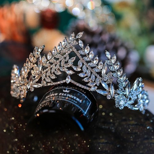 Rhinestones leaf Bridal Crowns Jewelry Crystal Tiaras Wedding Princess Headband
