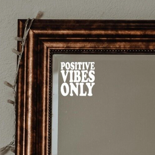 Positive Vibes Only Naklejka winylowa CZERWONY POŁYSK 10 x 10 cm - Zdjęcie 2 z 2