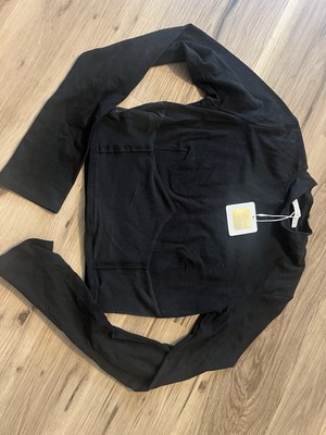 Juniors Sugar Rain NWT med Black Crop Top With See Through Bottom
