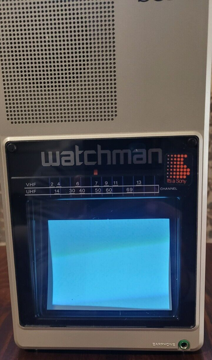 Vintage 80s Sony Watchman FD40A Mini Travel Television VHF