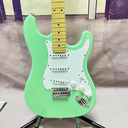 Beginner 6 String Green ST Electric Guitar MAPLE Fretboard  basswood body US