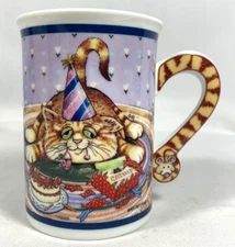 Comical Cat Mug Danbury MInt Gary Patterson Party Time