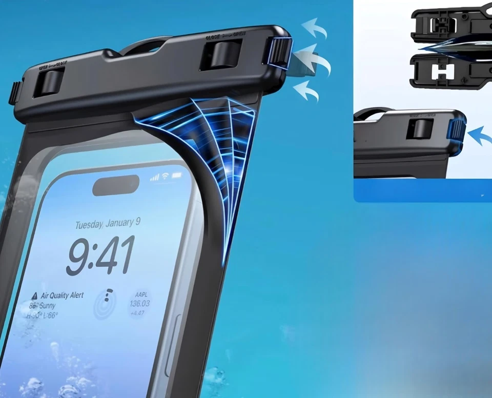 Custodia impermeabile universale Smartphone  Subacquea Telefono Mare Piscina - Immagine 3 di 4