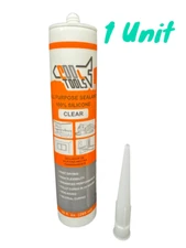 Cool Tools ALL PURPOSE Caulk-Seal 100% Silicone Sealant, 10 OZ Cartridge Clear