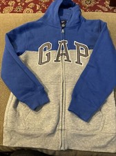 GAP KIDS Jacket Navy Blue Grey With Hood Warm Size 8 Medium CT 