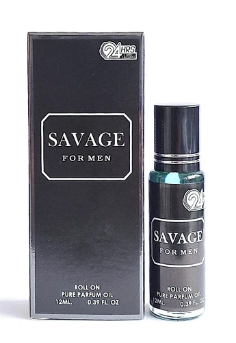 Savage for Men 12ml Pure Perfume Oil by Fragrance Couture Roll On Single Bottle