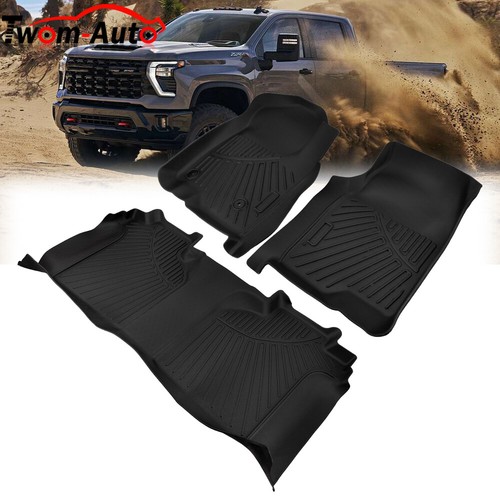 3W Floor Mats For Chevy Silverado / GMC Sierra Crew Cab 2019-2025 Weather Liner - Bild 3 von 15