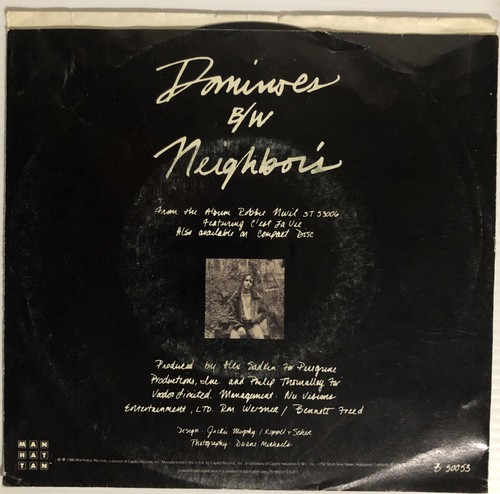 Robbie Nevil - Dominoes -1986-7’Single 45rpm Record - Picture 4 of 4