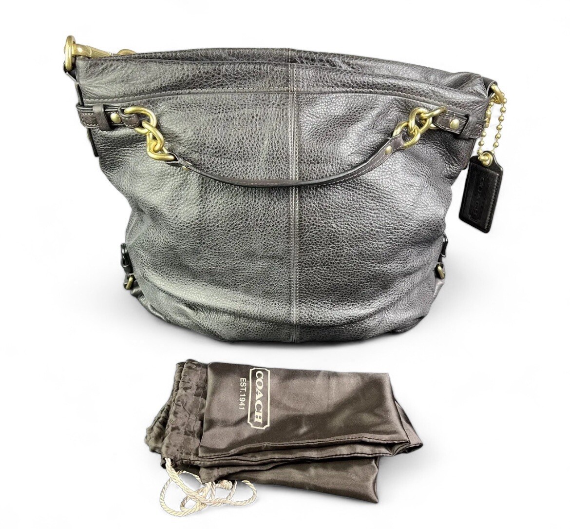 VTG Coach Black Leather Shoulder Bag Purse 14141 - NEW | eBay