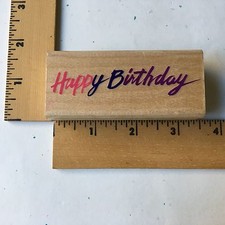 Rubber Stampede Rubber Stamp - Banner Happy Birthday - Z369-E