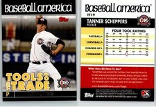 Tanner Scheppers 2010 Topps Pro Debut Tools of the Trade TT19 OKC Redhawks