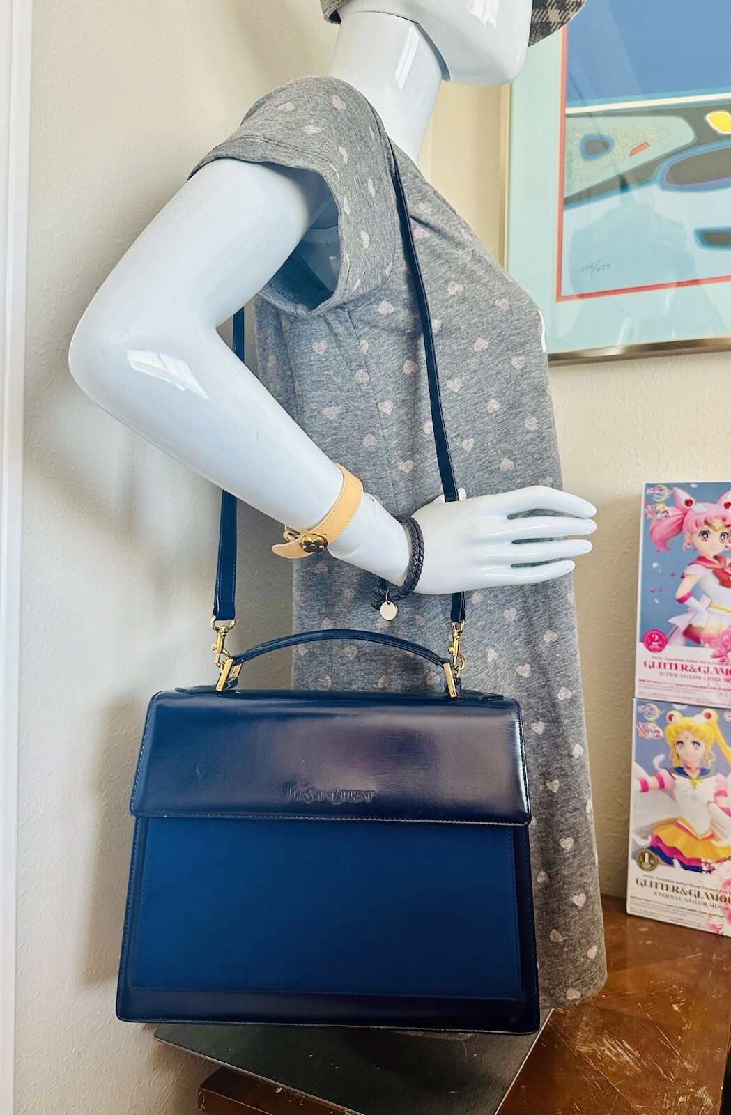 Borsa vintage Yves Saint Laurent a due vie