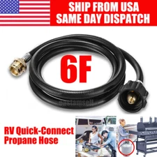 6FT QCC1 Propane Hose Gas Line Quick Connect Adapter for camp stoves RV BBQ