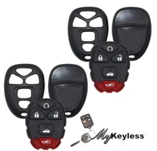 New GM Replacement Keyless Entry Remote Key Fob Case Shell and Button Pad  Pair