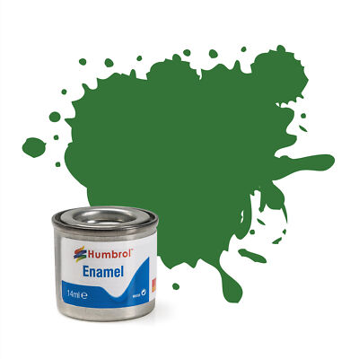 Humbrol Nr. 131 mittelgrüne Satinoberfläche Emaillefarbe 14ml Tinlet