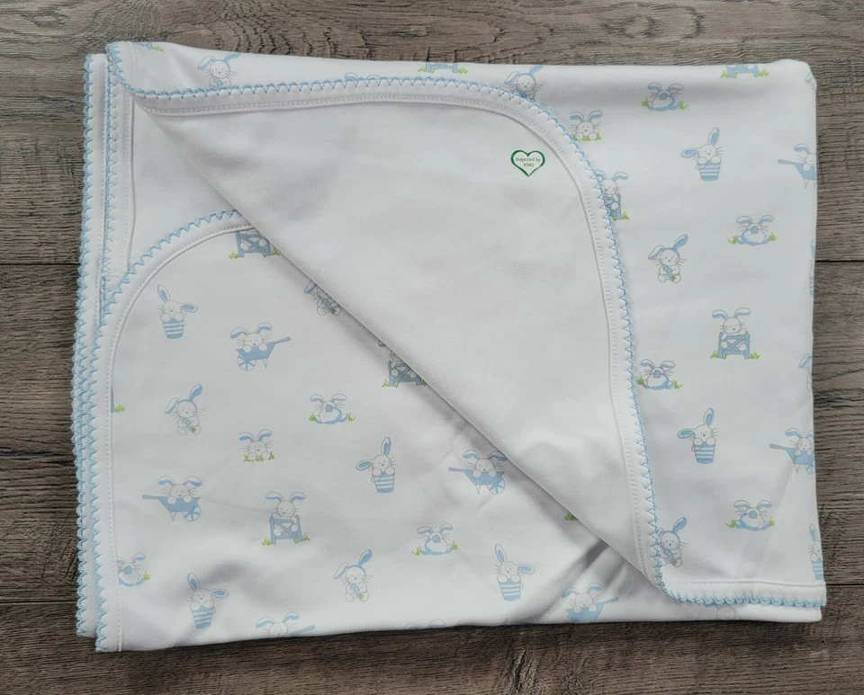 Bebé Niña Niño Nuevo Kissy Kissy Azul Conejo Conejo Manta de Pascua  Foto 3 de 3