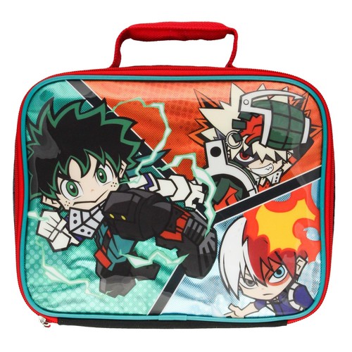 My Hero Academia Lunch Box Chibi Deku Shoto And Bakugo Anime Manga Lunch Bag - Picture 2 of 5