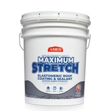 5 Gal. Elastomeric Roof Coating White Reflective Acrylic Rubber Maximum-Stretch