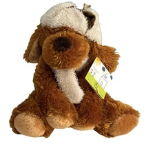 HugFun Dog Puppy Graham 2006 St Jude Charity Plush Toy Bomber Hat Scarf Tag