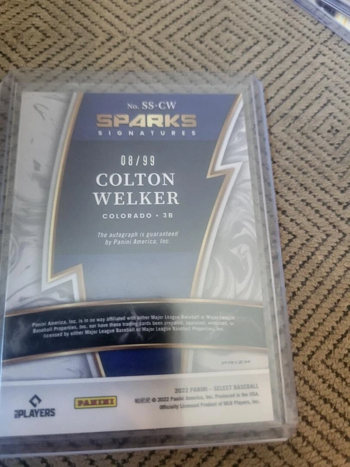2022 Panini Select - Sparks Signatures Colton Welker #SS-CW  08/99  - Image 2 of 3
