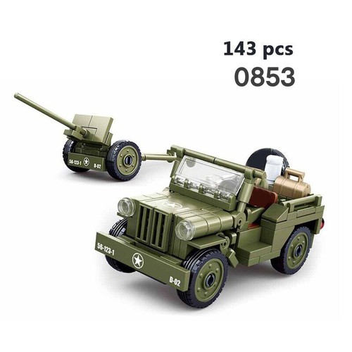 Military WW2 Normandy Landings Cannon Tank Aircraft Building Blocks Model Kits - Picture 82 of 93