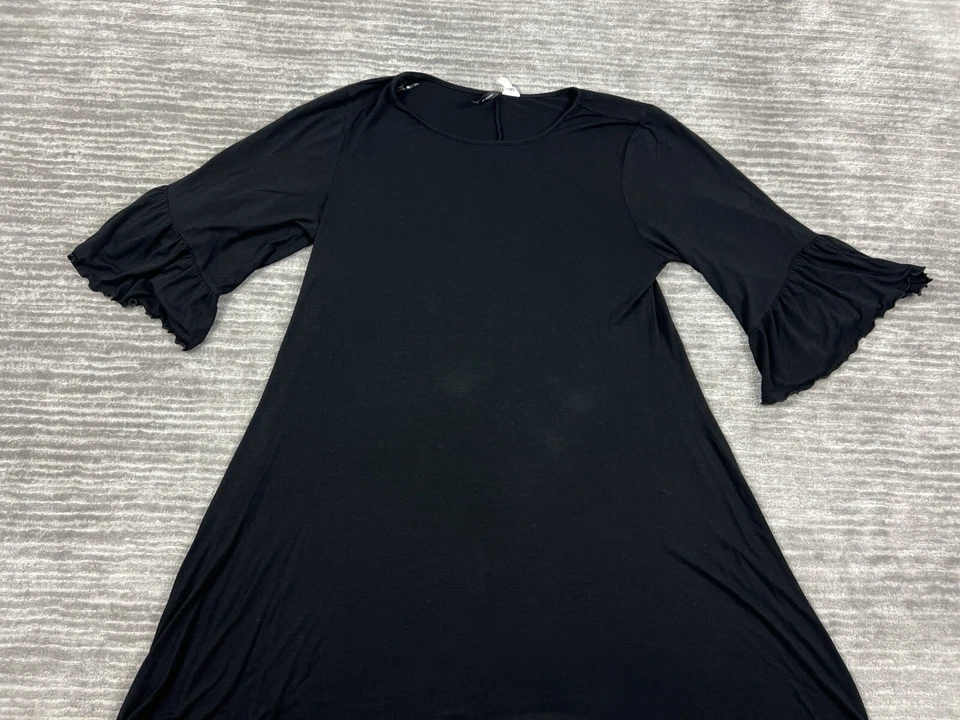 Платье женское New Directions большое черное рукав 3/4 вискоза смесь длина до колена - Изображение 2 из 4