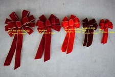 Red White Blue Burgundy HandMade Outdoor Velvet Christmas Wreath Bow CHOOSE SIZE