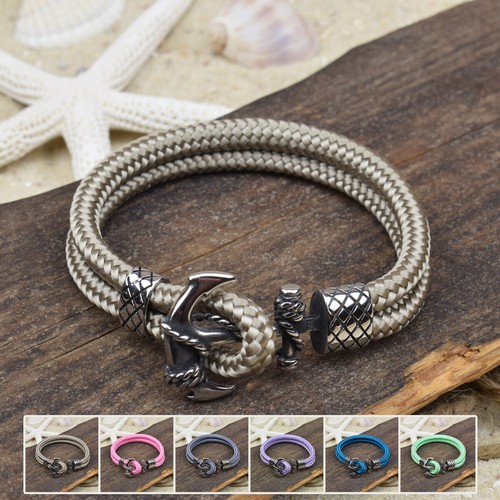 ❦ Armband LASSE | Segeltau | 5 mm | Anker | Slider | Knebelverschluss | 01 ❦ - Bild 8 von 9