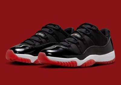 Nike Air Jordan 11 Retro Low Bred Black Varsity Red White FV5104
