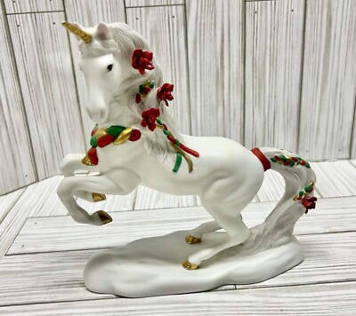 Princeton Gallery Yuletide Splendor Unicorn Figurine Limited Edition 1993 Damage
