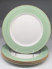 SET 4 Steelite International Rio Green Slimline 10" Dinner Plate