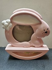 Stephan Enterprises Inc. Keepsake Frame Collection Rocking Bunny pink